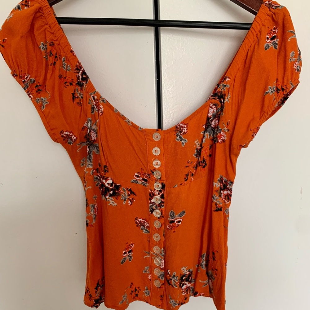 Free People Button Down Top